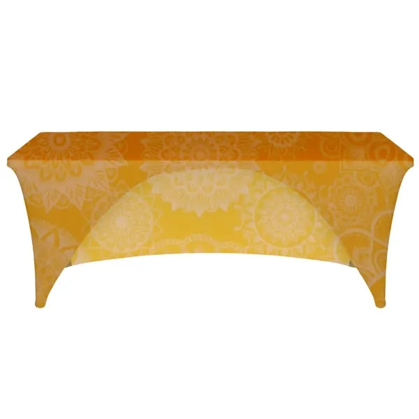 6' Full Color Dye Sublimated Open Back Stretch Table Cover