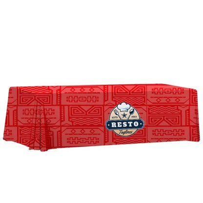 8' Economy Draped Standard Table Cover (Dye Sublimation)