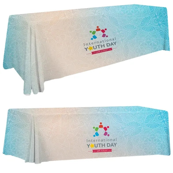 8' Economy Draped Standard Table Cover (Dye Sublimation)