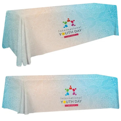 8' Economy Draped Standard Table Cover (Dye Sublimation)
