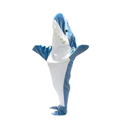 Cozy Shark Blanket Hoodie Cosplay Lounging Hooded