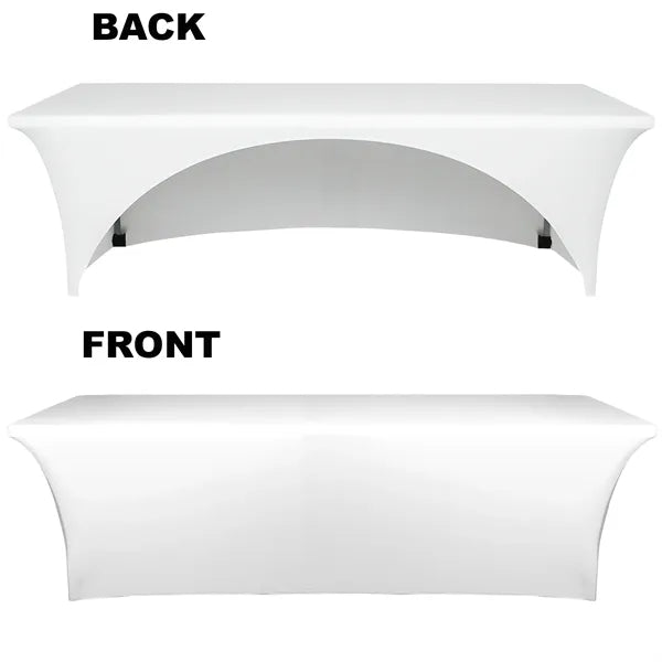 8' Open Back Stretch Table Cover (Dye Sublimated)