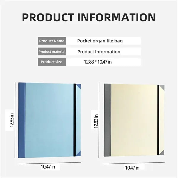 Accordion Folder With Multiple Pockets Button Closure