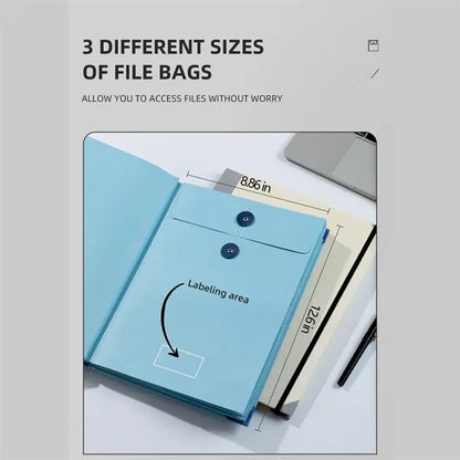 Accordion Folder With Multiple Pockets Button Closure