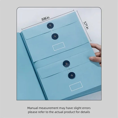 Accordion Folder With Multiple Pockets Button Closure