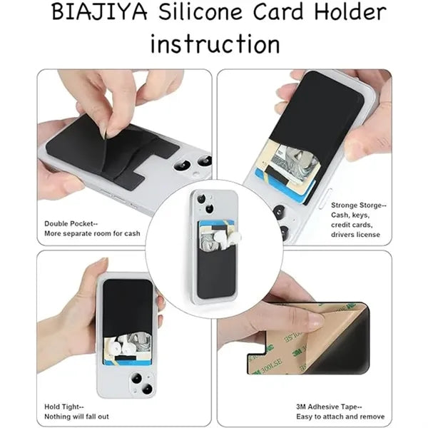 Double Card Holder for Back of Phone