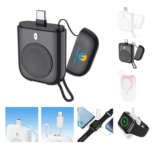 Portable Three-In-One Watch Magnetic Power Bank