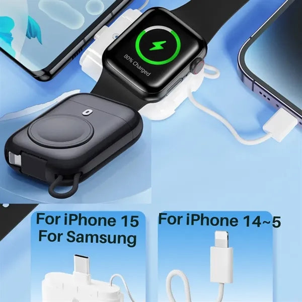 Portable Three-In-One Watch Magnetic Power Bank