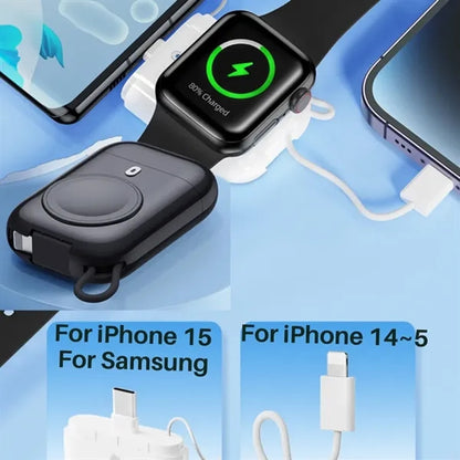 Portable Three-In-One Watch Magnetic Power Bank