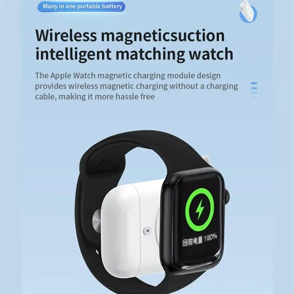 Portable Three-In-One Watch Magnetic Power Bank