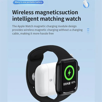 Portable Three-In-One Watch Magnetic Power Bank