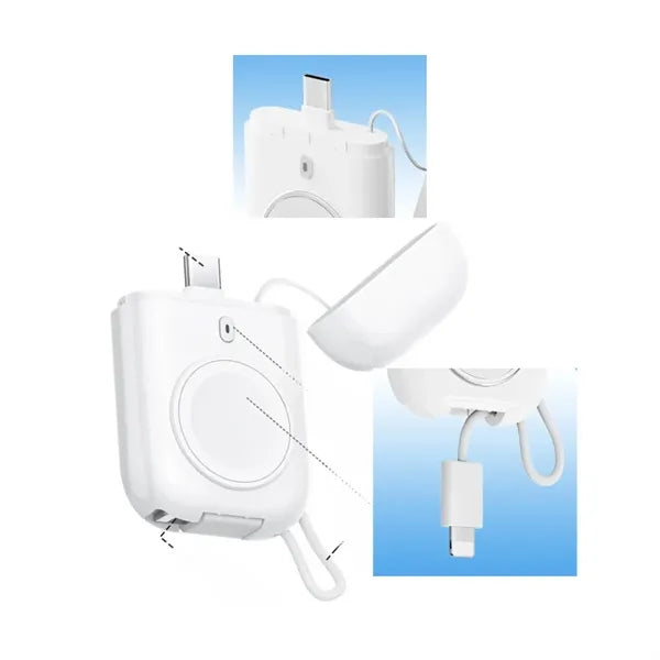 Portable Three-In-One Watch Magnetic Power Bank