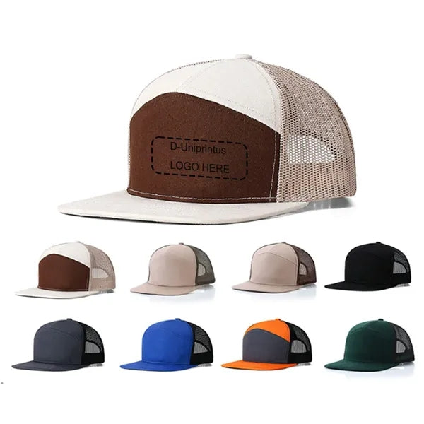 Cotton Twill 7 Panel Trucker Cap