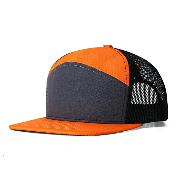 Cotton Twill 7 Panel Trucker Cap