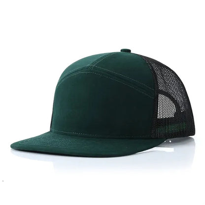 Cotton Twill 7 Panel Trucker Cap
