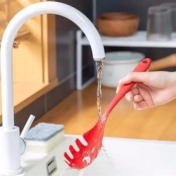 High Heat Resistant Cooking Silicone Spaghetti Spoon