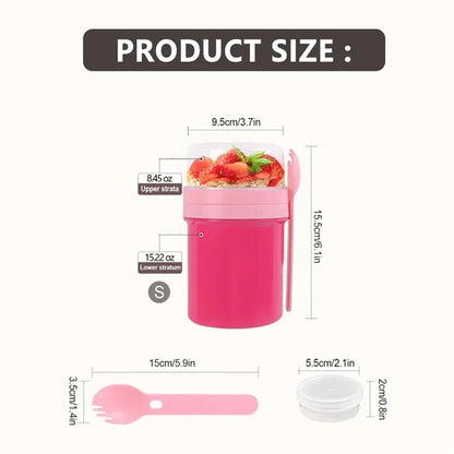 Outdoor Sealed Salad Camping Cup With Lid Spoon