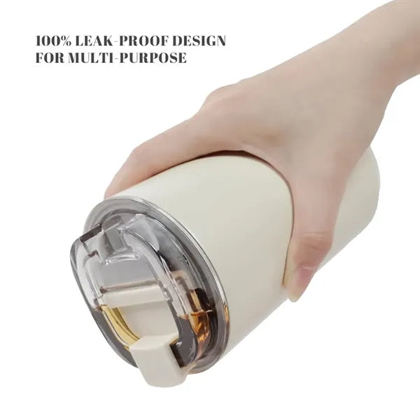 13 OZ Portable 304 Stainless Steel Flip-Top Thermos Cup