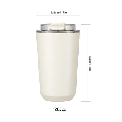 13 OZ Portable 304 Stainless Steel Flip-Top Thermos Cup