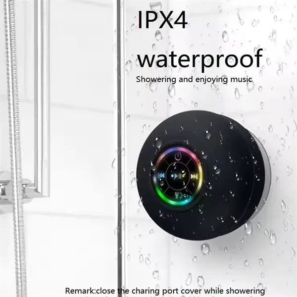 Large Suction Cup Waterproof LED Bluetooth Speaker