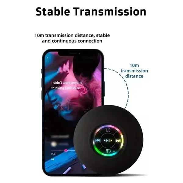 Large Suction Cup Waterproof LED Bluetooth Speaker
