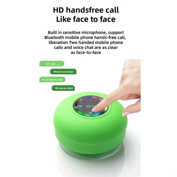 Large Suction Cup Waterproof LED Bluetooth Speaker