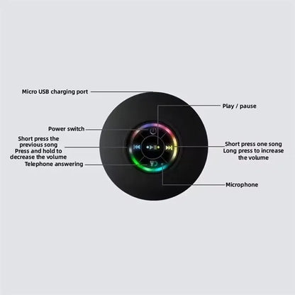 Large Suction Cup Waterproof LED Bluetooth Speaker
