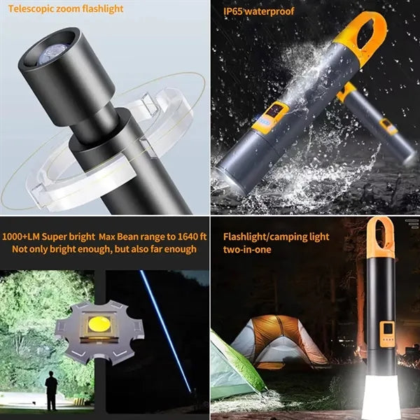Mini LED Multi-Function Telescopic Zoom Flashlight