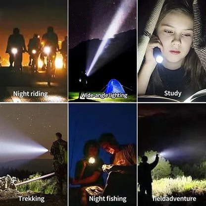 Mini LED Multi-Function Telescopic Zoom Flashlight