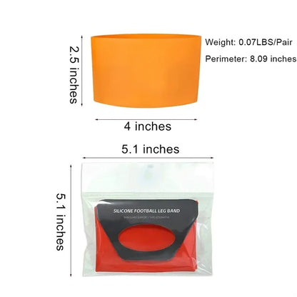 2pcs Silicone Elastic Shin Guard Straps Soccer Leg Bands
