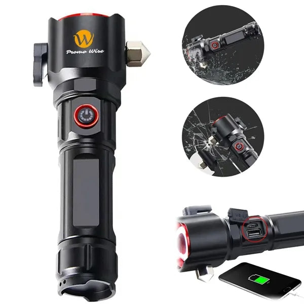 Multifunctional Safety Hammer Flashlight Strong Light