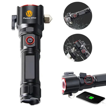 Multifunctional Safety Hammer Flashlight Strong Light