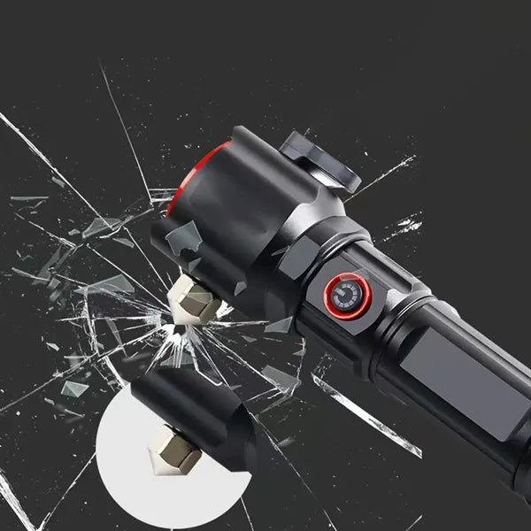 Multifunctional Safety Hammer Flashlight Strong Light