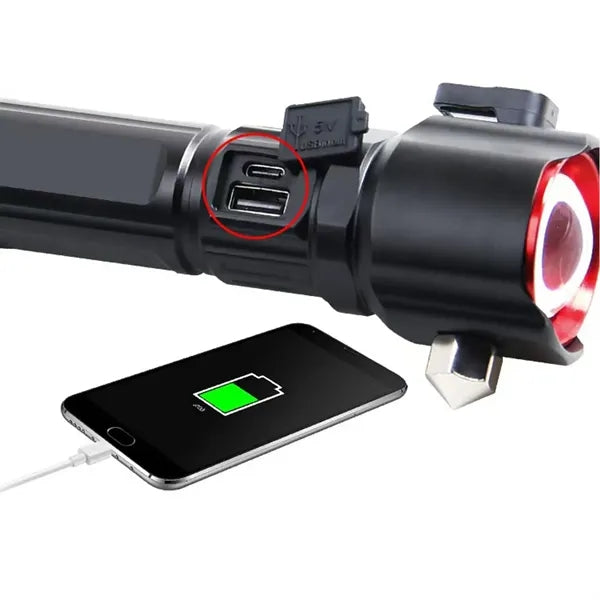 Multifunctional Safety Hammer Flashlight Strong Light