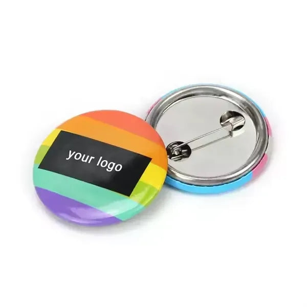 Tinplate Round Button With Safety Pins