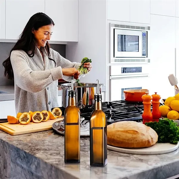 17oz Olive Oil Dispenser Bottle With Nozzle And Funnel