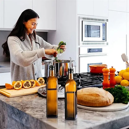 17oz Olive Oil Dispenser Bottle With Nozzle And Funnel