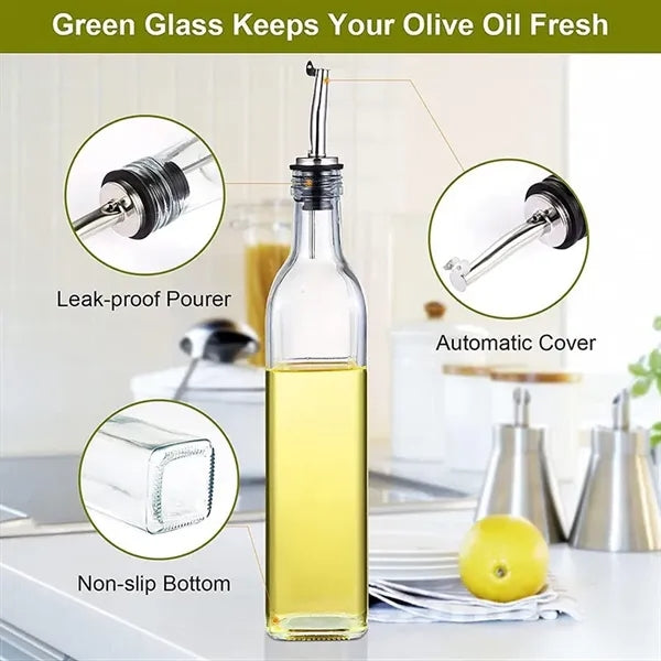 17oz Olive Oil Dispenser Bottle With Nozzle And Funnel
