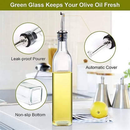 17oz Olive Oil Dispenser Bottle With Nozzle And Funnel