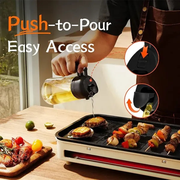 16oz Light-Blocking Dark Oil Sprayer For Cooking