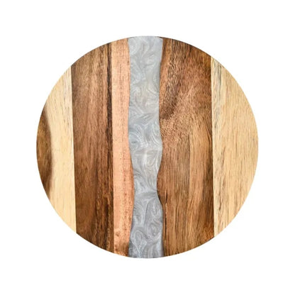 Natural Resin Splicing Acacia Round Wood Cutting Board