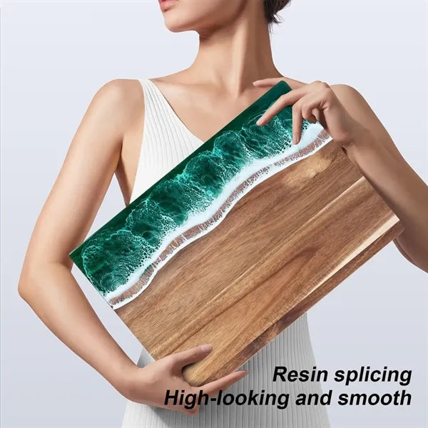 Wave Resin Cutting Board Spliced Acacia Wood