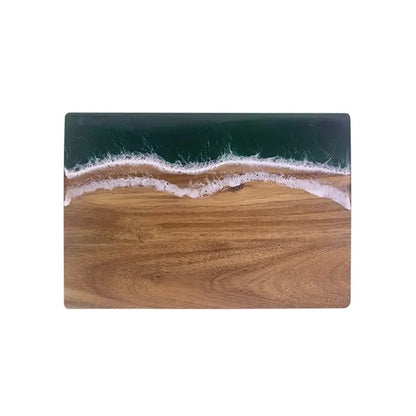 Wave Resin Cutting Board Spliced Acacia Wood