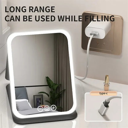 Portable Foldable Smart Long-Life LED Makeup Mirror