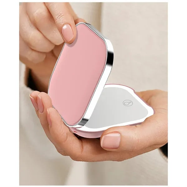 Portable Handheld Rechargable LED Makeup Mirror Single Side