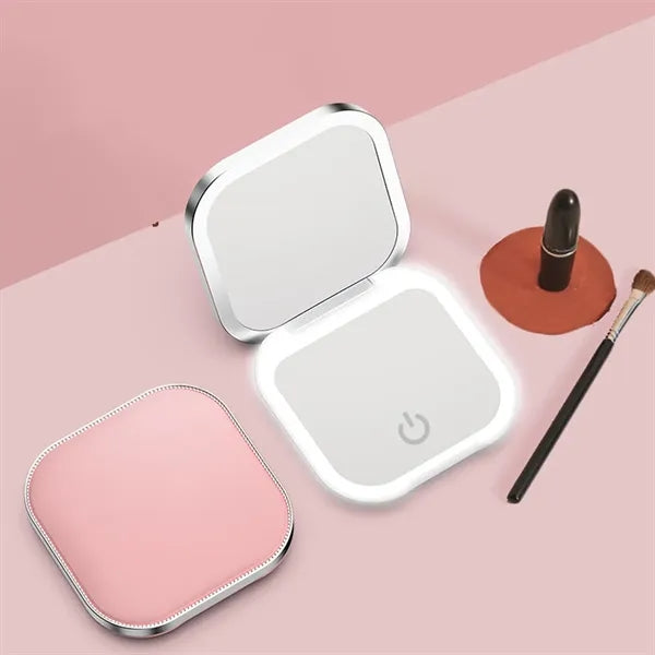 Portable Handheld Rechargable LED Makeup Mirror Single Side