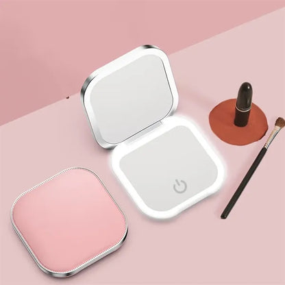 Portable Handheld Rechargable LED Makeup Mirror Single Side
