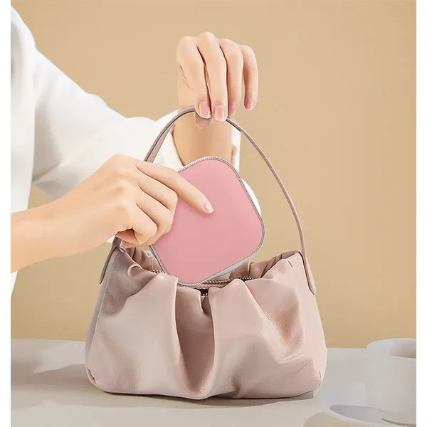 Portable Handheld Rechargable LED Makeup Mirror Single Side