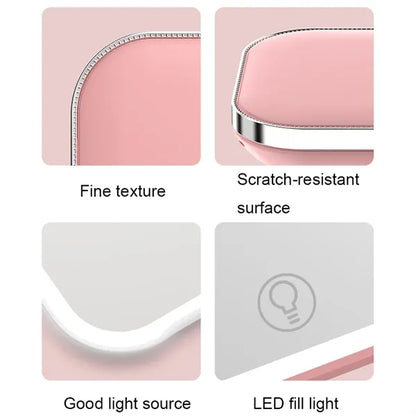 Portable Handheld Rechargable LED Makeup Mirror Single Side