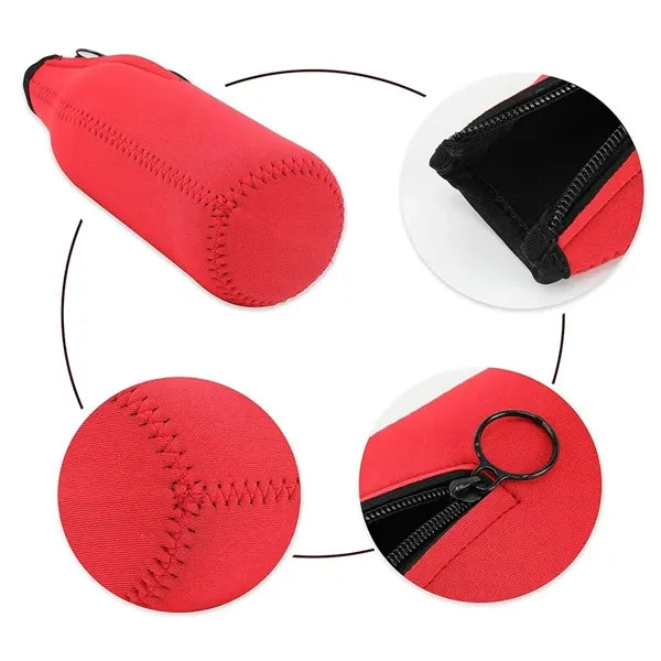 12oz. Neoprene Bottle Cooler Insulator with Zipper